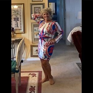 Patriotic Dress RW&B size XL pretty designs NWT . Soft lightweight stret…